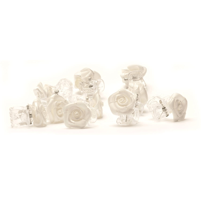 Mini Rose Decor Hair Claw Wedding Hairstyle Tool Women Girls Hair Accessories