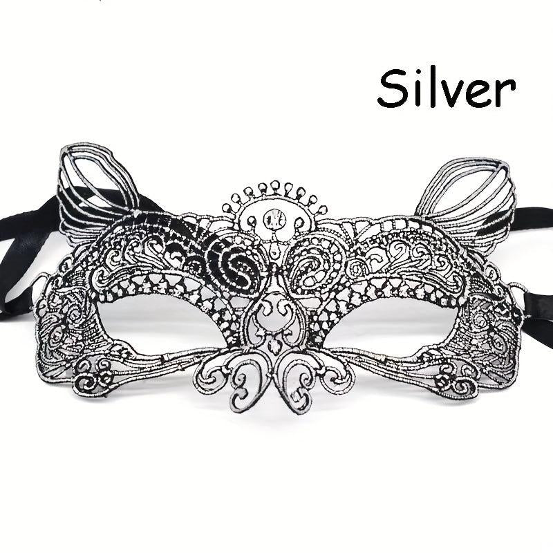 Elf Shape Lace Gilded Mask for Halloween Christmas Party