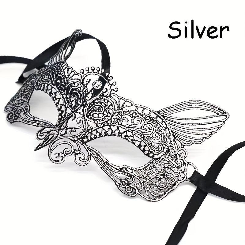 Elf Shape Lace Gilded Mask for Halloween Christmas Party