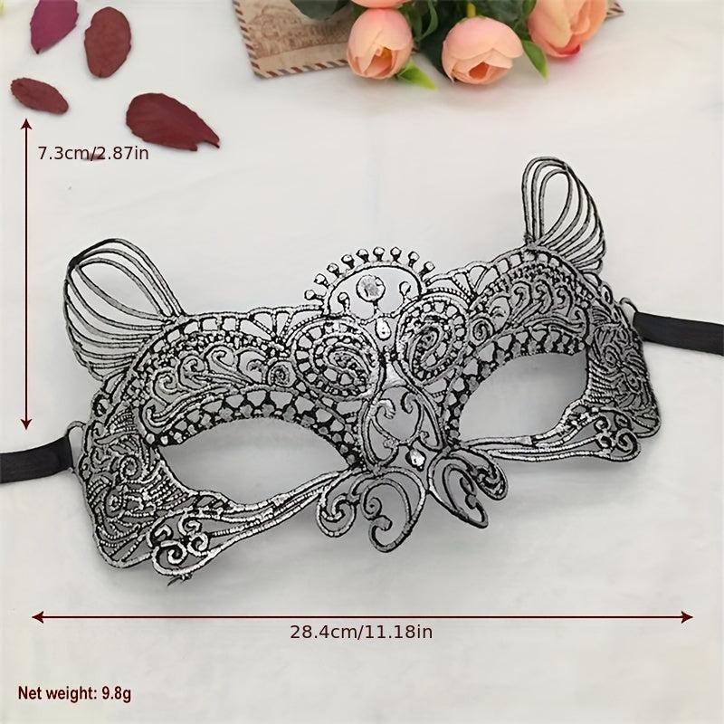 Elf Shape Lace Gilded Mask for Halloween Christmas Party