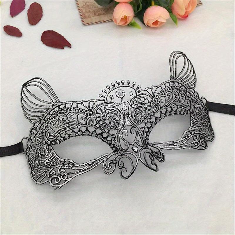 Elf Shape Lace Gilded Mask for Halloween Christmas Party