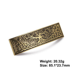 Golden Tree Pattern Hair Clip Viking Style Hair Accessories Vintage Celtic Style