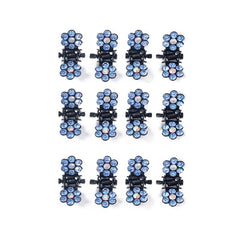 12pcs Mini Hair Claw Clips Non Slip Glitter Rhinestone Flower Claw Clip