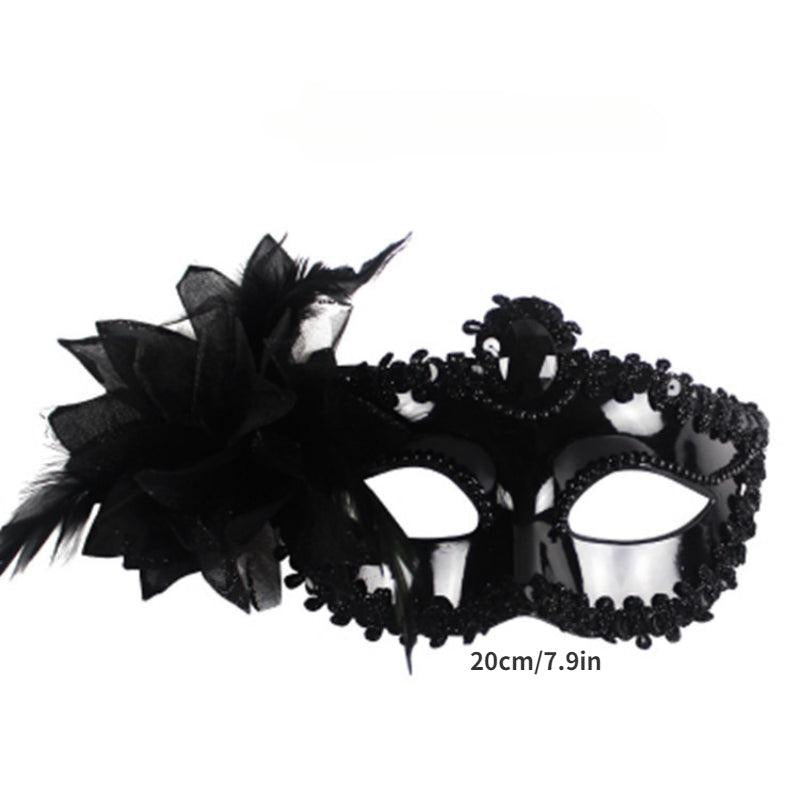 Halloween Mask Masquerade Lily Flower Mask Half Face Ladies Party Princess Sexy
