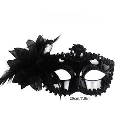 Halloween Mask Masquerade Lily Flower Mask Half Face Ladies Party Princess Sexy