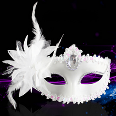 Halloween Mask Masquerade Lily Flower Mask Half Face Ladies Party Princess Sexy