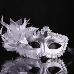 Halloween Mask Masquerade Lily Flower Mask Half Face Ladies Party Princess Sexy