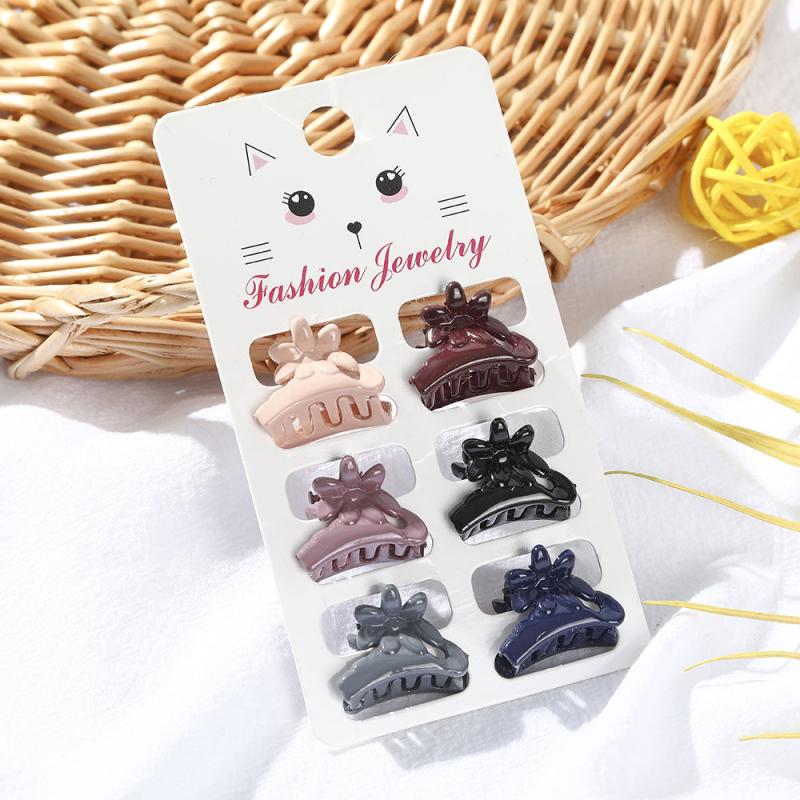 6PCS Mini Hair Claw Clips Strong Hold Hair Accessories For Women Girls