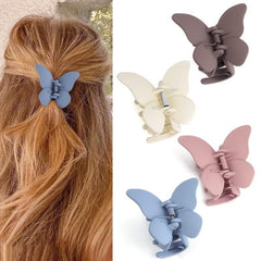 4pcs Matte Butterfly Hair Clips For Women Hair Claw Accessories