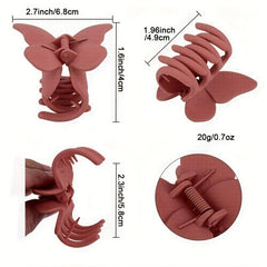 4pcs Matte Butterfly Hair Clips For Women Hair Claw Accessories