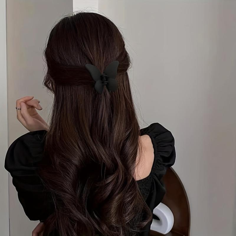 4pcs Matte Butterfly Hair Clips For Women Hair Claw Accessories