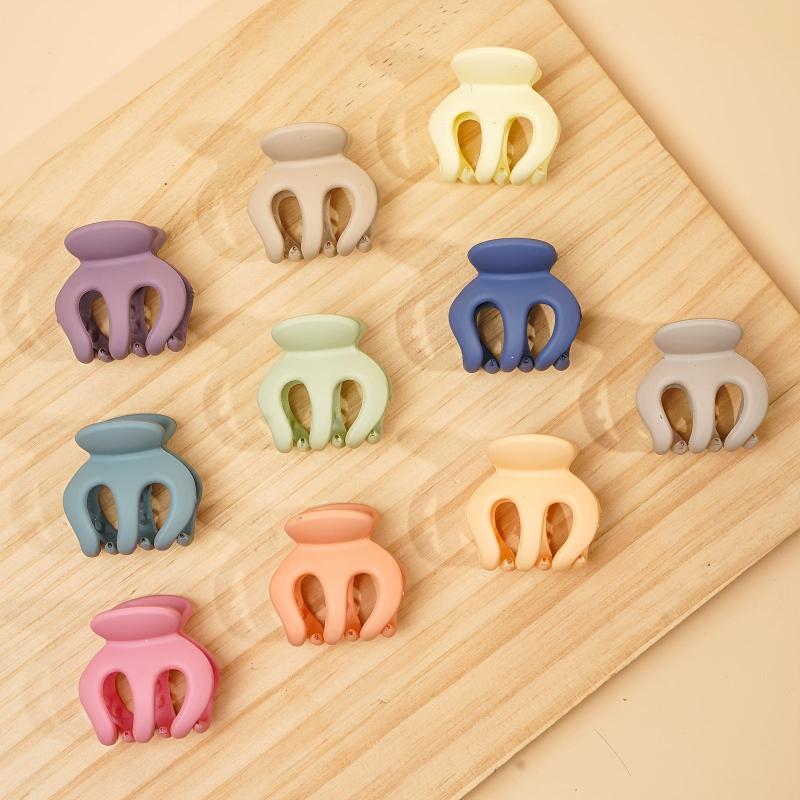 10pcs Mini Claw Hair Clips Non Slip Colorful Hair Claws Matte Jaw Clamps