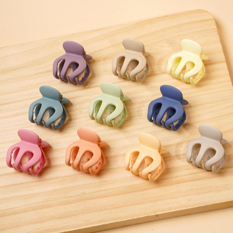 10pcs Mini Claw Hair Clips Non Slip Colorful Hair Claws Matte Jaw Clamps
