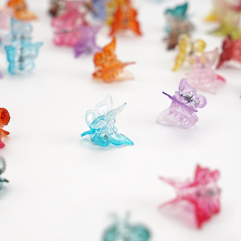 50pcs Butterfly Hair Clips Mini Claw Clip Pastel Hair Clips