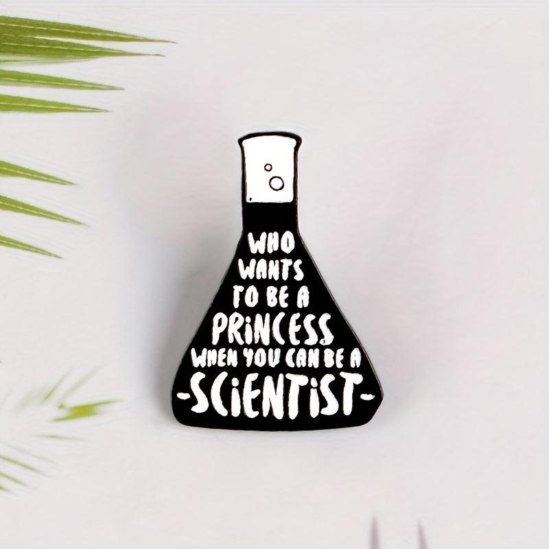 Science And Coffee Enamel Brooches Metal Pins Badges For Friends