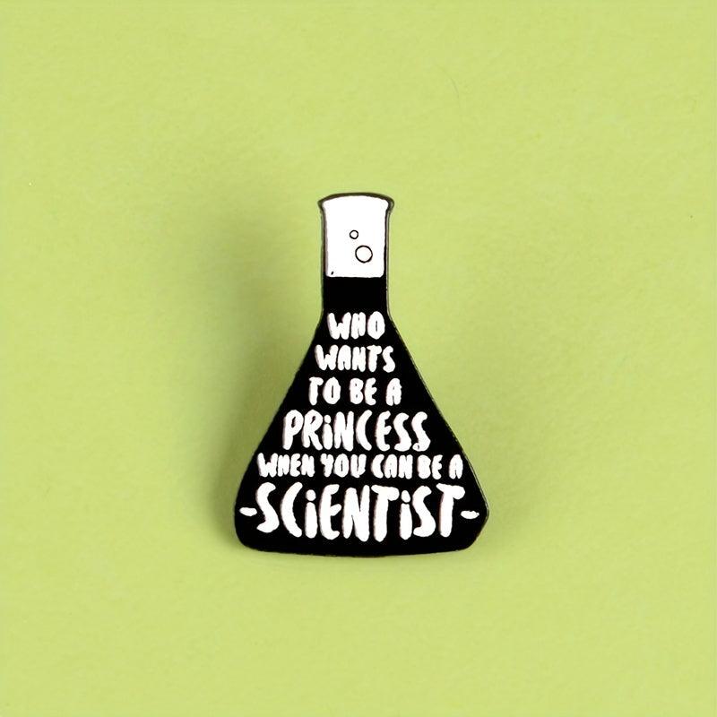 Science And Coffee Enamel Brooches Metal Pins Badges For Friends