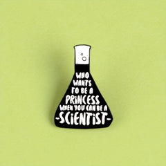 Science And Coffee Enamel Brooches Metal Pins Badges For Friends