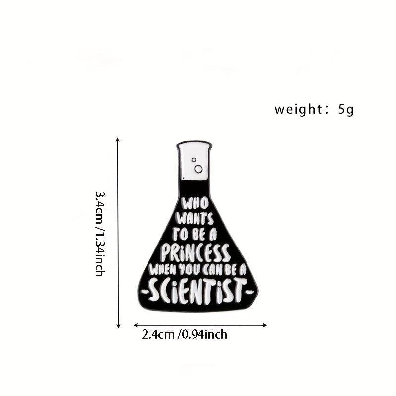 Science And Coffee Enamel Brooches Metal Pins Badges For Friends