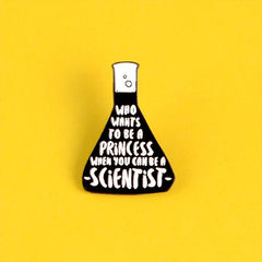 Science And Coffee Enamel Brooches Metal Pins Badges For Friends