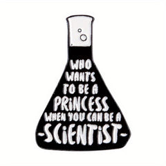 Science And Coffee Enamel Brooches Metal Pins Badges For Friends
