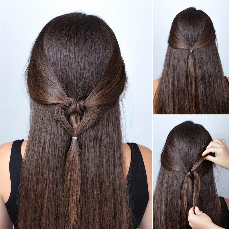 1000pcs Micro Rubber Bands Mini Hair Ties Toddler Comb Jumbo Seamless Hair Ties