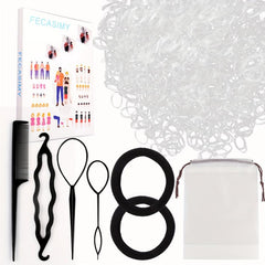 1000pcs Micro Rubber Bands Mini Hair Ties Toddler Comb Jumbo Seamless Hair Ties