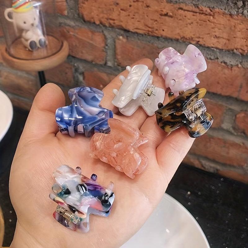 Acetic Acid Leopard Pattern Hair Claw Mini Hair Clip