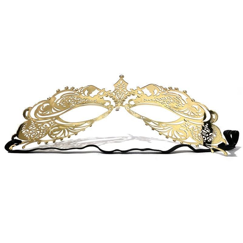 Gold Metal Half Face Masquerade Mask for Carnival Party