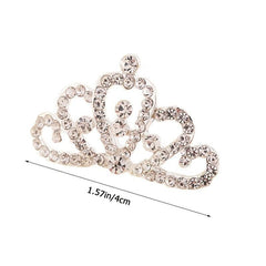 Mini Rhinestone Tiara Comb Silvery Crystal Crown Costume Birthday Crowns Hairpi
