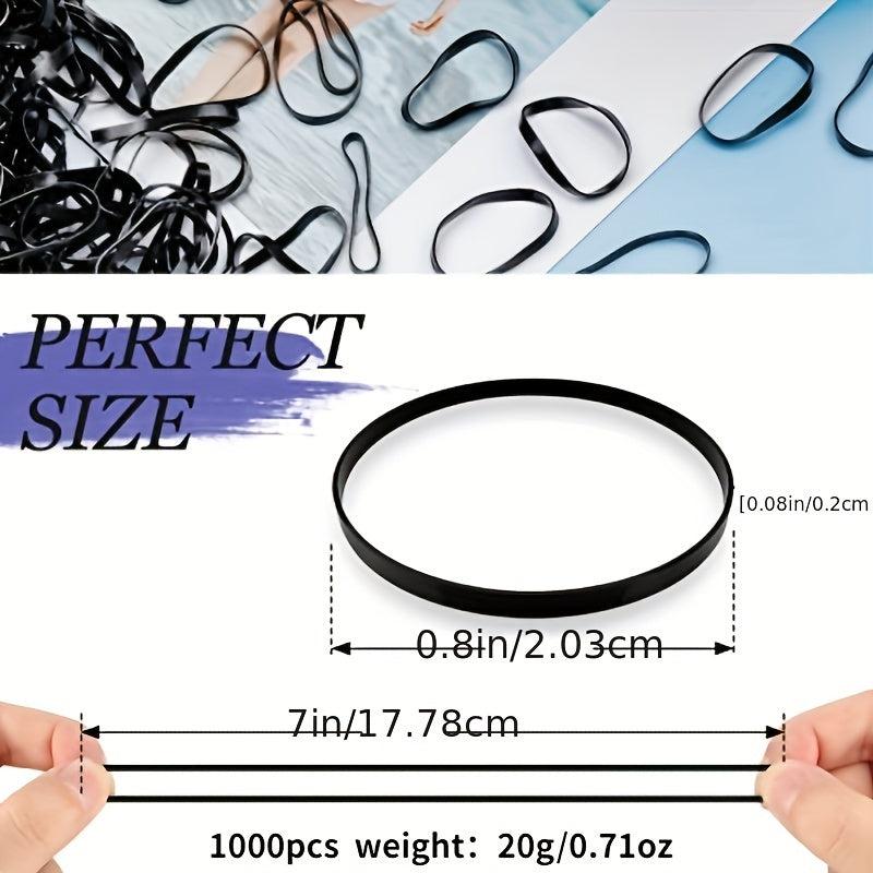 1000pcs Mini Elastic Rubber Bands Hair Ties For Kids Girls Hair Accessories