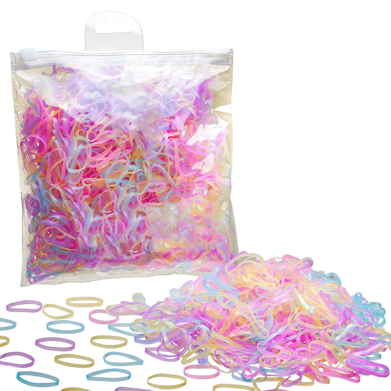1000pcs Mini Elastic Rubber Bands Hair Ties For Kids Girls Hair Accessories