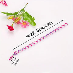 6pcs Rainbow Hair Twister Clip with Crystal Beads Hair Accessories