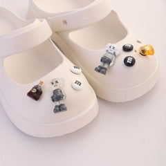 10pcs Mini Drink Bottle Shoe Charm Chain Clogs Buckle Sandal Slipper