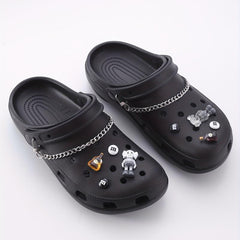 10pcs Mini Drink Bottle Shoe Charm Chain Clogs Buckle Sandal Slipper