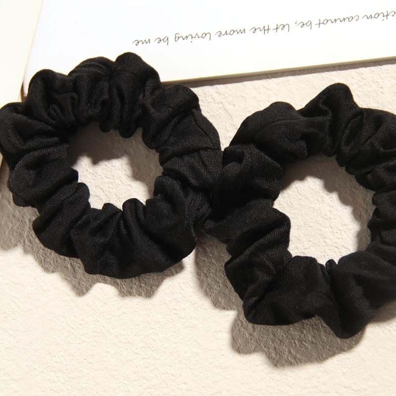 Velvet Scrunchies Mini Thin Elastic Hair Ties 10pcs