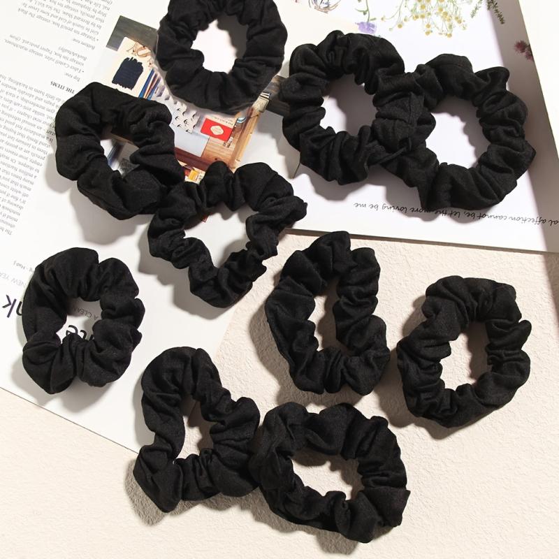 Velvet Scrunchies Mini Thin Elastic Hair Ties 10pcs