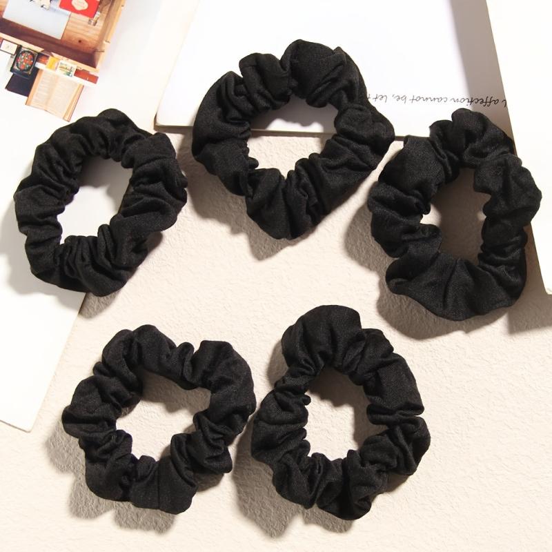 Velvet Scrunchies Mini Thin Elastic Hair Ties 10pcs