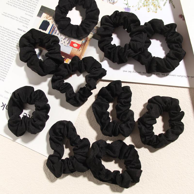 Velvet Scrunchies Mini Thin Elastic Hair Ties 10pcs