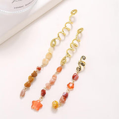 3pcs Tassels Hair Ring Jewelry For Braids Snake Dreadlock Rings