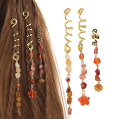 3pcs Tassels Hair Ring Jewelry For Braids Snake Dreadlock Rings