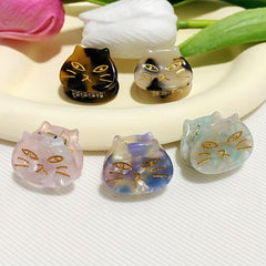 5pcs Mini Cat Shape Hair Claw Acetate Ponytail Holder Hair Accessories