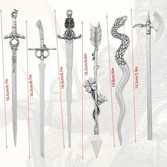 Viking Style Sword Hairpin Silvery Barrette Hair Stick