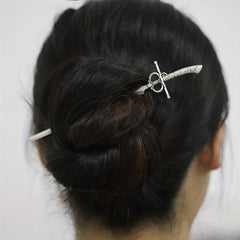 Viking Style Sword Hairpin Silvery Barrette Hair Stick