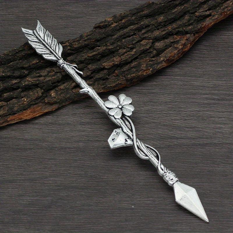 Viking Style Sword Hairpin Silvery Barrette Hair Stick