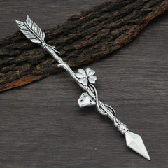 Viking Style Sword Hairpin Silvery Barrette Hair Stick