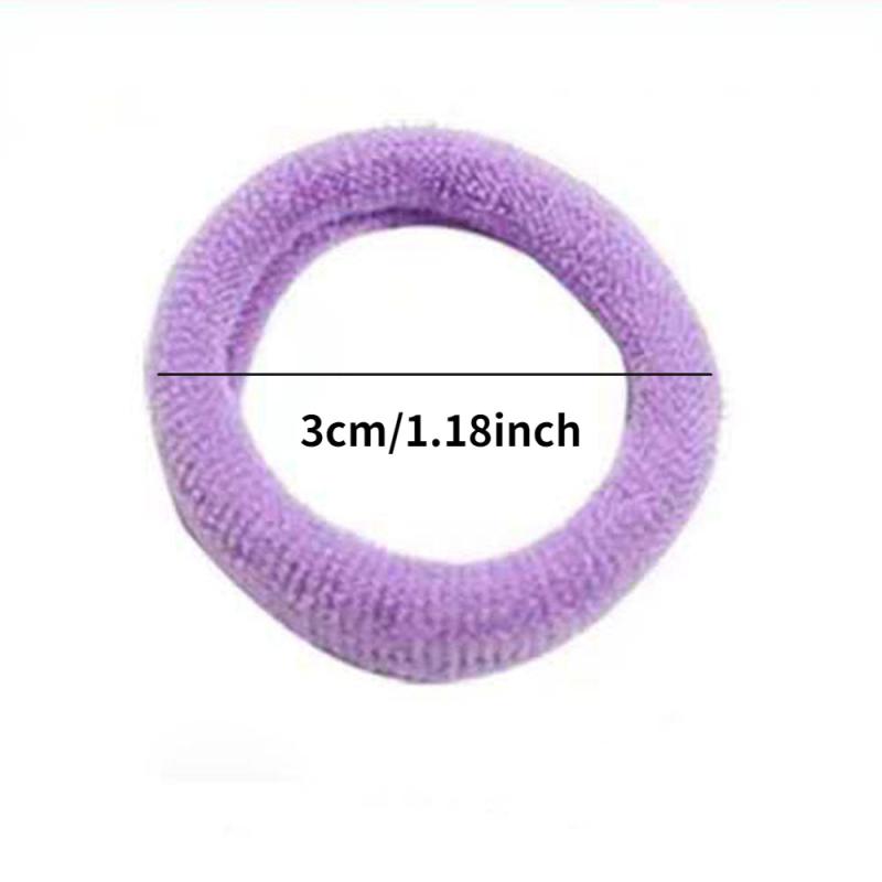 50Pcs Elastic Plush Hair Ties for Kids