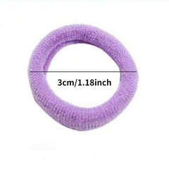 50Pcs Elastic Plush Hair Ties for Kids