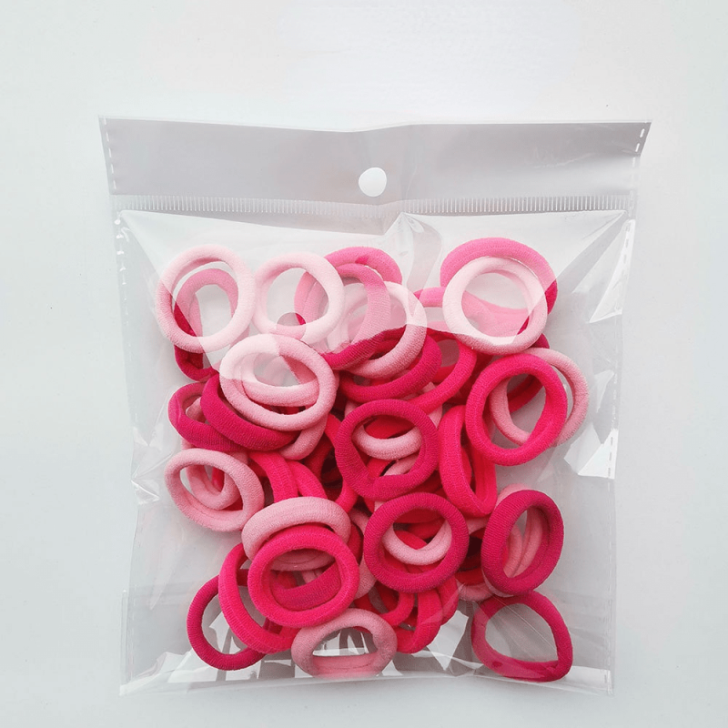 50Pcs Elastic Plush Hair Ties for Kids