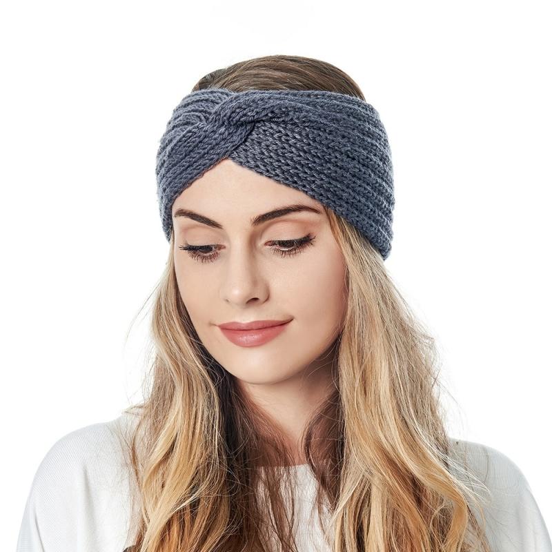 Winter Knit Soft Headband Ear Warmer Stretch Hairband for Women