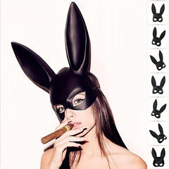 Bunny Mask Bar Nightclub Halloween Makeup Headdress Party Rabbit Ear Mask